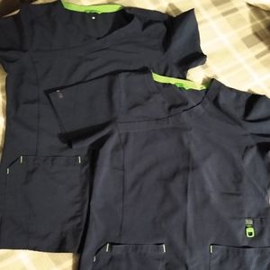 Carhartt force flex Navy scrub tops 2